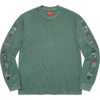 Supreme AOI Icons L/S Top Pullover Grün | CH313GL