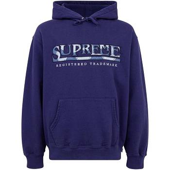 Supreme Amazing Denim Logo Hoodie Blau | CH491AP