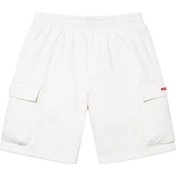 Supreme Small Box Baggy Cargo Sweat Kurze Hose Weiß | CH368KI