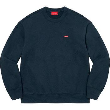 Supreme Small Box Crewneck Sweatshirts Navy | CH284SO