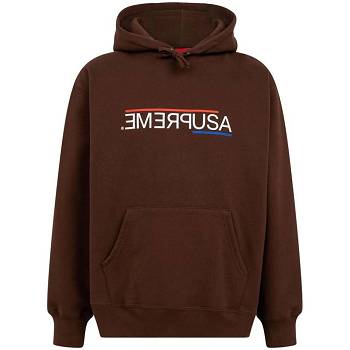 Supreme USA Hoodie Braun | CH462IS